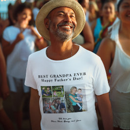 Camiseta El mejor abuelo nunca te ha encantado el collage d