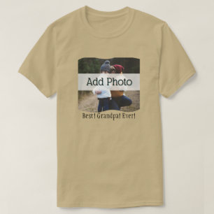 Camiseta ¡El mejor abuelo! Personalizado de corazón de foto