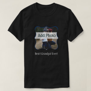 Camiseta ¡El mejor abuelo! Personalizado de fotografía fami