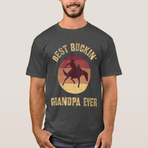 Camiseta El mejor abuelo que se sube a un caballo al estilo