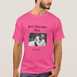 Camiseta El mejor abuelo siempre agrega el nombre de la fot