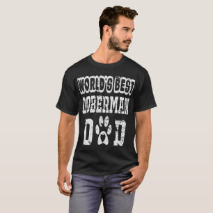Camiseta El mejor amante del perro del papá del Doberman