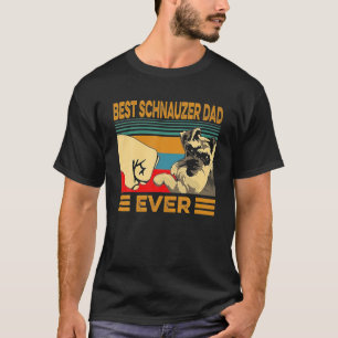 Camiseta El mejor amante del perro vintage de Schnauzer Dad