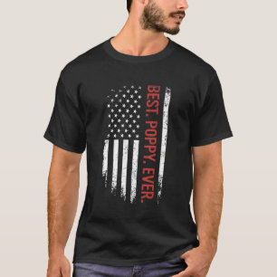 Camiseta El mejor amapola del día del padre con la bandera 