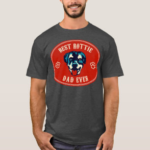Camiseta El mejor amor del perro rotativo de papá nunca