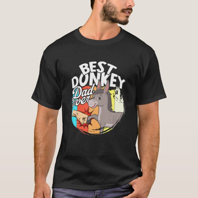 Camiseta El mejor animal granjero de Donkey Dad retro (Anverso)