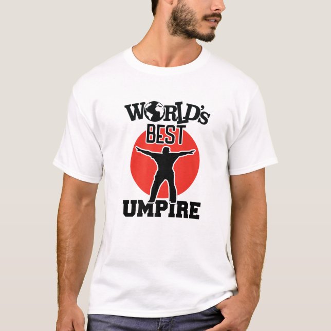 Camiseta El mejor árbitro azul del Béisbol divertido (Anverso)