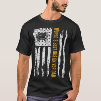 Camiseta El mejor autobús escolar del mundo con bandera est
