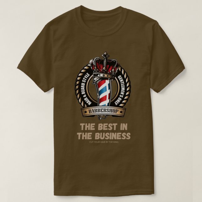 Camiseta El mejor barbero en la peluquería de negocios (Diseño del anverso)