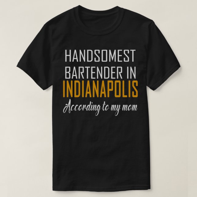 Camiseta El mejor barman de Indianápolis según (Diseño del anverso)