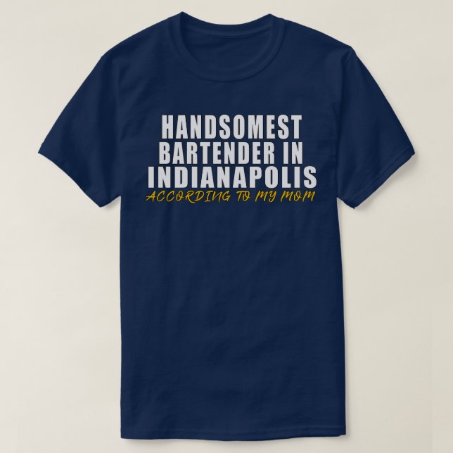 Camiseta El mejor barman de Indianápolis según (Diseño del anverso)