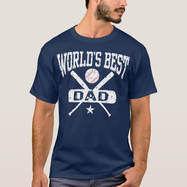 Camiseta El mejor béisbol de papá del mundo (Anverso)