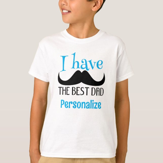 Camiseta El mejor bigote de papá los padres día Personaliza (Anverso)