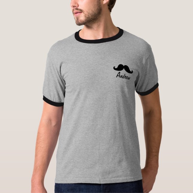 CAMISETA EL MEJOR BIGOTE NEGRO PERSONALIZADO (Anverso)