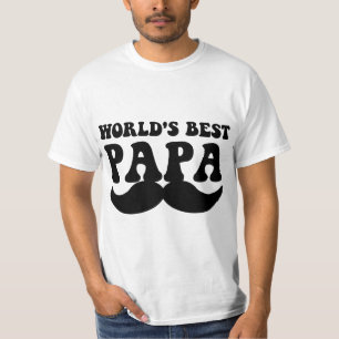 Camiseta el mejor bigote papa del mundo