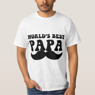 Camiseta el mejor bigote papa del mundo