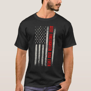 Camiseta El mejor bombero de la bandera de Estados Unidos, 