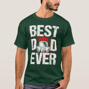 Camiseta El mejor bombero papá nunca antes retro padres de