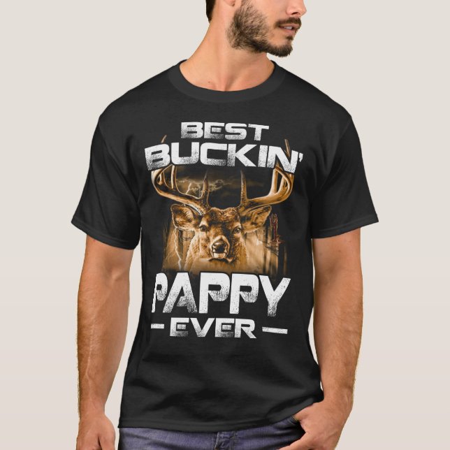 Camiseta El mejor Bucking pappy de la caza de los ciervos (Anverso)