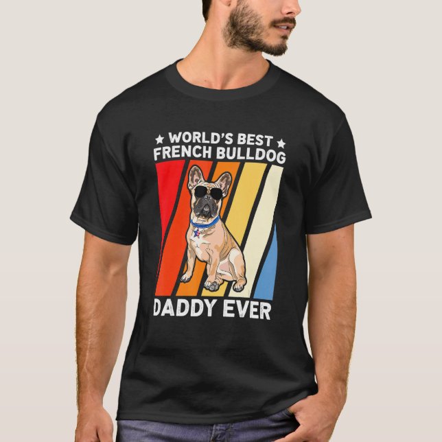 Camiseta El mejor Bulldog francés del mundo de los hombres  (Anverso)