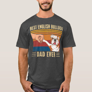 Camiseta El mejor Bulldog inglés papá Vintage Fist Bu