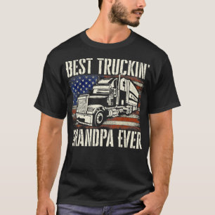 Camiseta El mejor camionero abuelo de la camioneta Big Rig