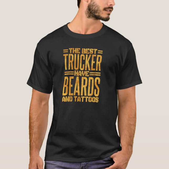 Camiseta El Mejor Camionero Tiene Barras Y Camiones De Tatu (Anverso)