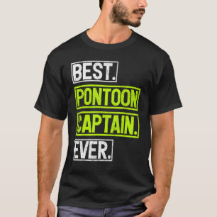 Camiseta El mejor capitán Pontoon en barco
