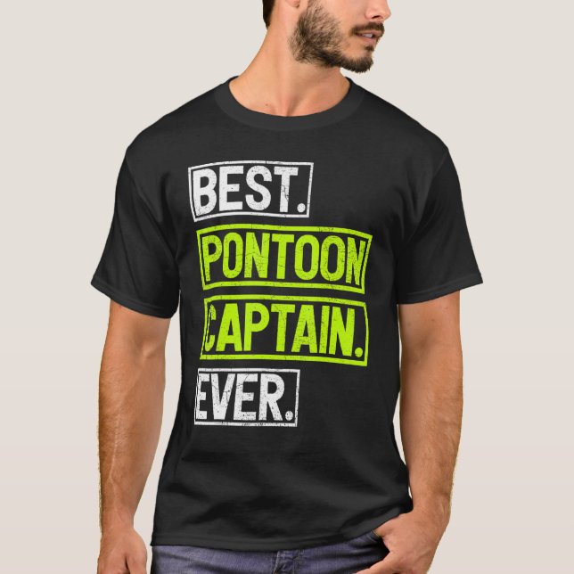 Camiseta El mejor capitán Pontoon en barco (Anverso)
