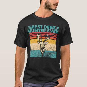 Camiseta El mejor cazador de venados retro Cos de caza