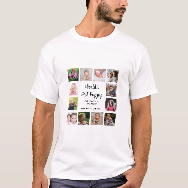 Camiseta El mejor Collage de fotos de amapola del mundo  (Anverso)