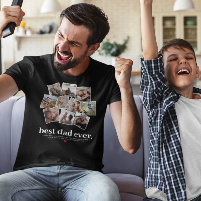 Camiseta El mejor Collage de fotos del Día del Padre (Subido por el creador)
