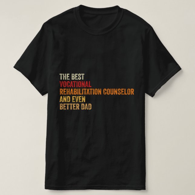 Camiseta El Mejor Consejero De Rehabilitación Profesional Y (Diseño del anverso)