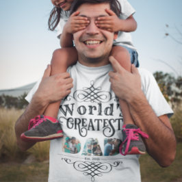 Camiseta El mejor DAD del mundo con 3 fotos