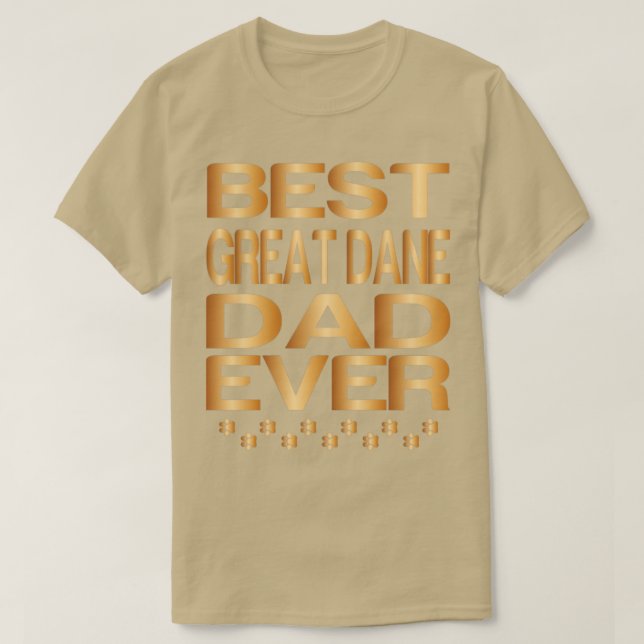 Camiseta El mejor dane mejor papá de perro que he dorado (Diseño del anverso)