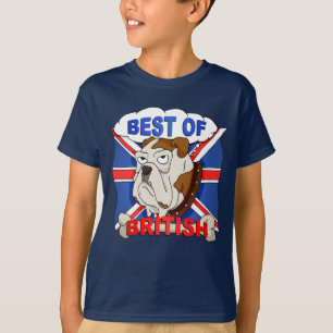 Camiseta El mejor del bulldog británico del dibujo animado