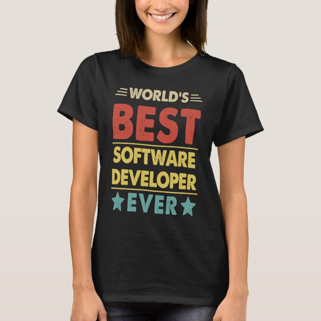 Camiseta El mejor desarrollador de software del mundo (Anverso)