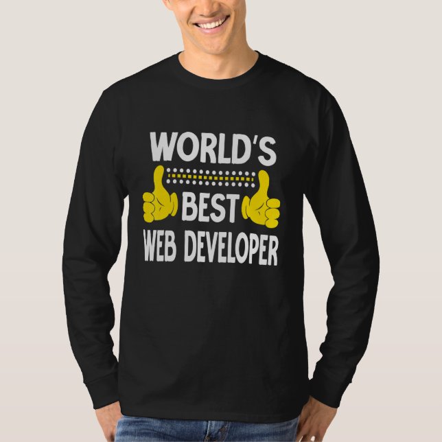 Camiseta El mejor desarrollador web de títulos de trabajo p (Anverso)