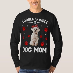 Camiseta El mejor día de la madre de perro maltesa del mund