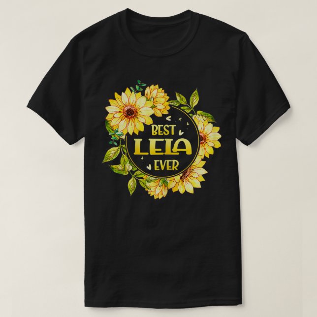 Camiseta El mejor Día de la Madre Lela de Lela de girasol (Diseño del anverso)