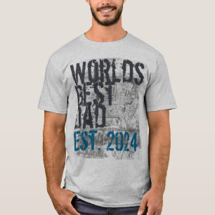 Camiseta El mejor día de padre del Grunge del papá del