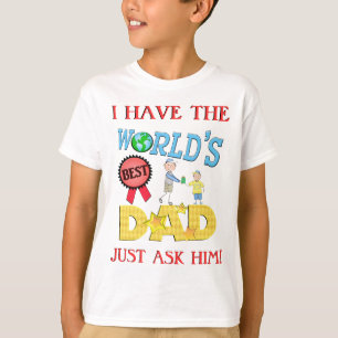 Camiseta El mejor día de padre divertido del papá