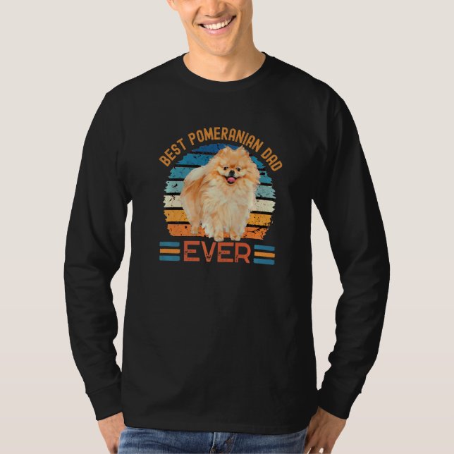 Camiseta El mejor día del padre de perro de Pomerania (Anverso)