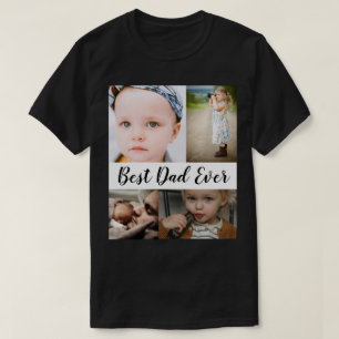 Camiseta El mejor día del padre multifoto de papá del mun