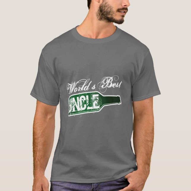 Camiseta El mejor diseño de la botella de cerveza de la (Anverso)