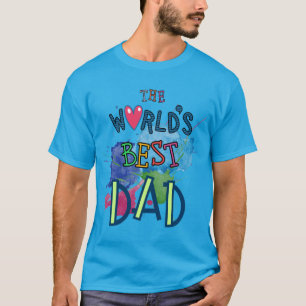 Camiseta El mejor doodle de tipografía de papá del mundo 