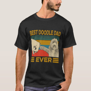 Camiseta El mejor Doodle Papa jamás retro Dog Lover Día del