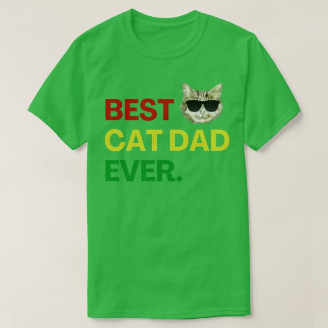 Camiseta El mejor dueño de Cat Dad (Diseño del anverso)