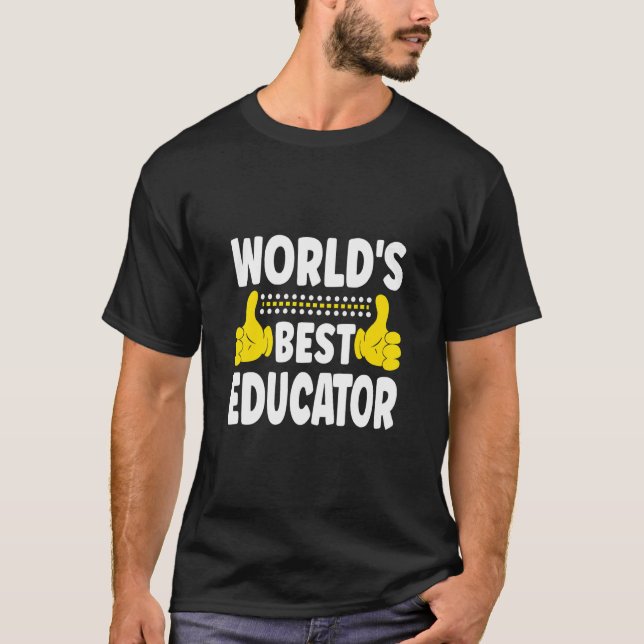 Camiseta El mejor educador del mundo en la carrera profesio (Anverso)