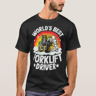 Camiseta El mejor elevador de horquillas del mundo arcoiris